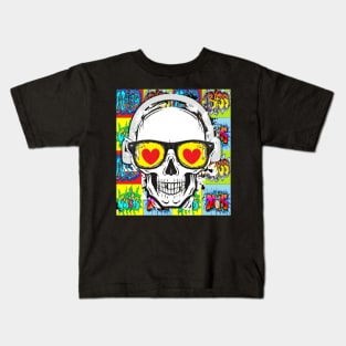 tattoo Graffiti Hearts Pirate Kids T-Shirt